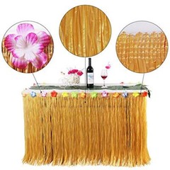 Luau Grass Table Skirt 9ft for Hawaiian Party Moana Theme Tropical Birthday P…