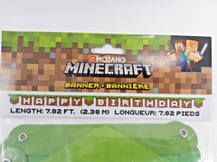 NEW MINECRAFT Birthday Banner 7.82 Feet Long
