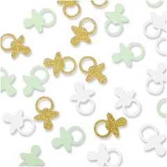 200Pcs Baby Shower Confetti, Sage Green Gold Baby Shower Decorations