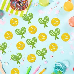 150 PCS Tennis Party Decorations Gold Green Glitter Confetti Sports Theme