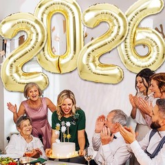 40 inch 2026 Balloons Light Gold New Years Decorations for Happy New Year Bal…
