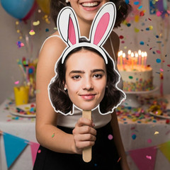Personalized Face on a Stick, Big Head Cutouts, Funny Bachelorette Decorations