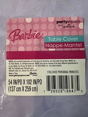 Hallmark Party Express Barbie VTG 2006 Plastic Tablecover 54″ x 102″ Pink/Purple