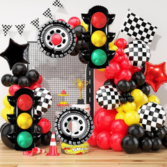 2Pcs Traffic Signal Balloons for Race Car Birthday Party Decoration, Traffic Bal