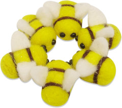6PCS Wool Felt Bumble Bee for Wedding, Baby Shower, Gender Reveal Party, Birthda