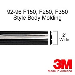Black Chrome Side Body Trim Molding Replacement for 1992 Full Roll – 24 ft