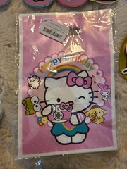 Hello kitty birthday Party Favor Bags, Banner, Plates, Decorations