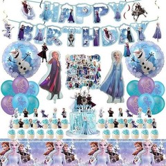 Frozen Party Decorations Set 102pcs Kids Birthday Cardboard Balloons Cake Top…