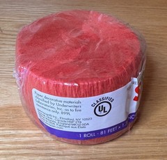 New Streamer 1 Roll Papier Crepe Holiday Red 81 Ft. X 1.75 In.