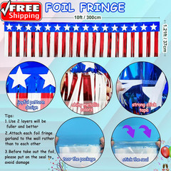 4 Pack 39Ft 4Th of July Parade Floats for Trailer Car, Flag Stripes and Stars Fo
