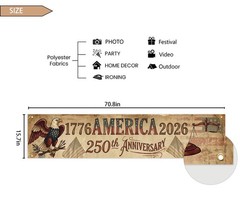 250th American Anniversary Banner 1776-2026, Patriotic 250 Years USA Yard Sig…
