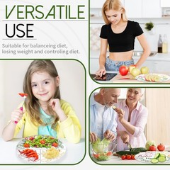 Viynran Portion Control Plate – 10 Inch Melamine Dinner 10 inch, 1-Pack
