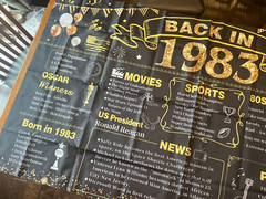 Back in 1983 Birthday Party Backdrop – Wall Hanging – Popular items of 1983