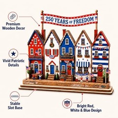 USA 250th Anniversary Decoration, 1776-2026 Wooden Plaque, 250 Freedom Plaque