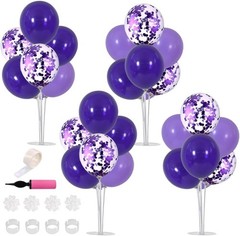 Purple Balloon Stand Centerpiece Table Decorations for Birthday,Baby Shower,W…