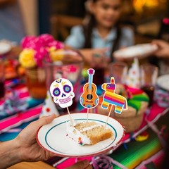 48 PCS Cinco De Mayo Cupcake Toppers 12 Style Mexican Cupcake Picks
