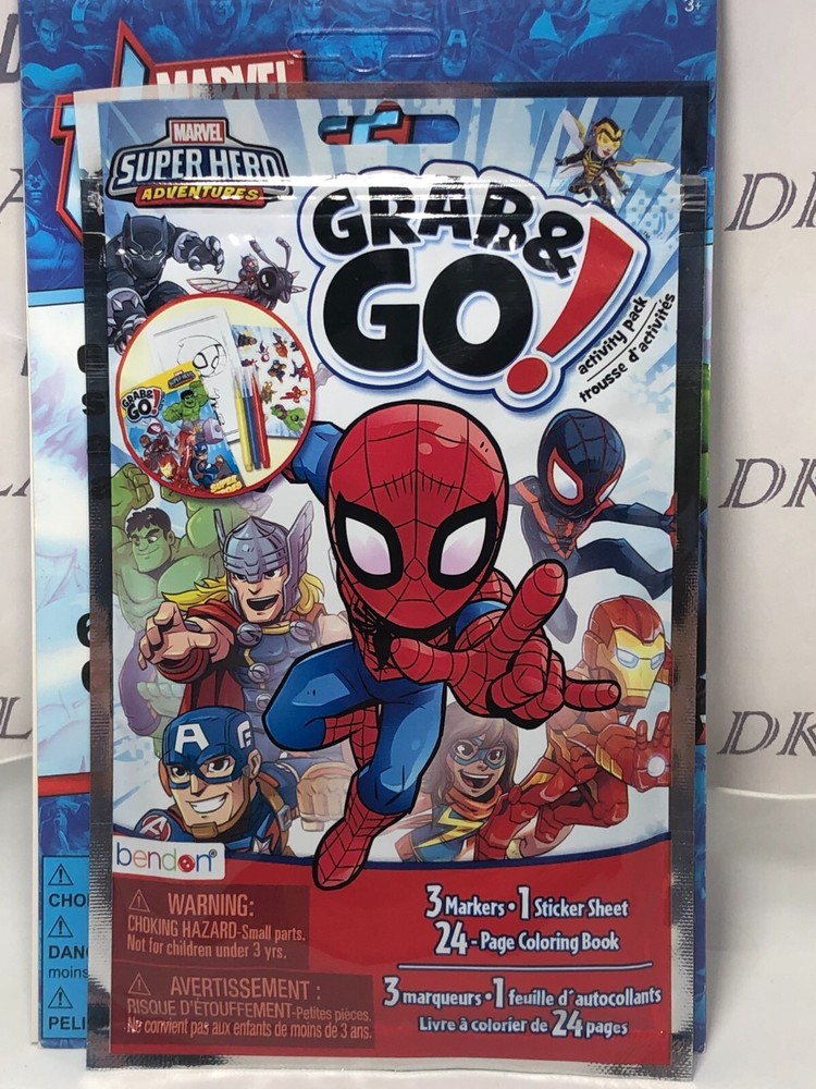 Marvel Super Heros Birthday Party Supplies Tattoos, Stickers, Play Packs, Cards