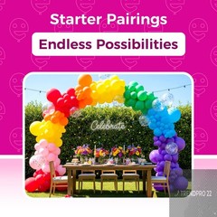 Rainbow Balloons 100 Pack – 12″ Bright Latex Balloons for Party Decorations