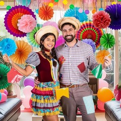 Fiesta Party Decorations – 33pcs Colorful Mexican Themed Hanging Paper Fans, …