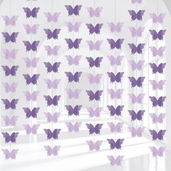 4 Pack 3D Butterfly Garland (36 Feet Total), Lavender & Royal Purple Hanging …
