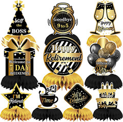 10 Pcs Retirement Party Decorations, Retirement Party Supplies Retirement Table