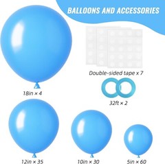 129pcs Premium Latex Different Sizes 18,12,10,5 Inches Balloons for Garland Arch