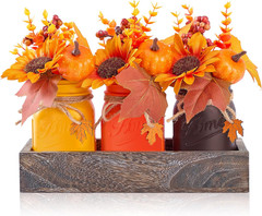 Mason Jar Fall Thanksgiving Centerpieces Tables Fall Thanksgiving Table Decor