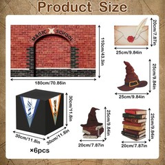 Wizard Decorations 11 Pcs,Cardboard Playhouse for Wizard Party Fans Bday Part…