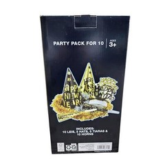 New Years Eve Party Supplies 30 pc Gold Silver Happy New Year Hats Tiaras Horns