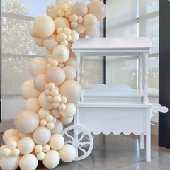 White Sand Balloons Latex Party Balloon,100pcs Neutral Beige Balloons with 2 …