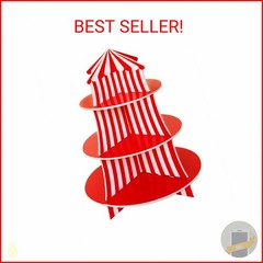 Super Z Outlet 3 Tier Cupcake Foam Stand with Circus Carnival Tent Design for De