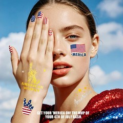 34 Trendy Patriotic Temporary Tattoos for 4th of July & Labor Day Celebrations