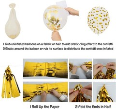 Birthday Decorations for Men Women, Black and Gold Balloons Party Decorations…