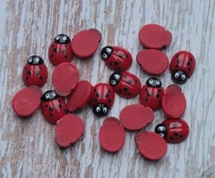 Cute Ladybug Flatback Ornaments – 20 Pcs Resin for Hair Clips & Scrapbooking