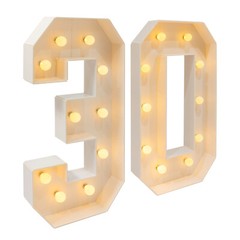 30th Birthday Decorations 3FT Marquee Light up Numbers 30 Birthday Number Lights