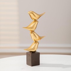 Anding Gold Bird Statue Decorative Accessories, Modern Home Decoration, Bird …