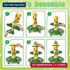 Soccer Birthday Party Decorations 3 Tier Cupcake Stand World Cup Trophy 2026 Foo