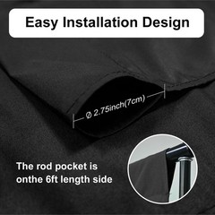Black Backdrop Background,10 X 20 FT Large Photography Backdrop Photo Backgro…