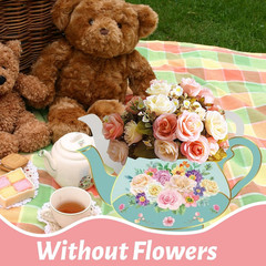 Floral Teapot Centerpieces – 8 PCS Tea Party Decorations for Events