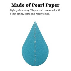 Yzurbu 24 Strings Raindrop Garland Decorations, 24 Count (Pack of 1), Blue