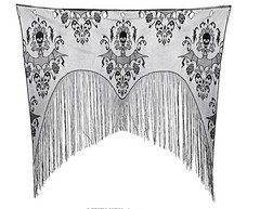 Halloween Door or window Cover Witchy Black Lace Curtains Gothic Bats & Skulls
