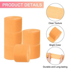Crepe Paper Streamers 10 Rolls 820ft for Light Orange 1.8″ x 82Ft/Roll