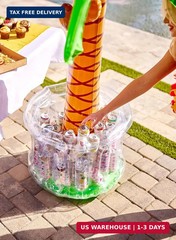 JOYIN 60″ Inflatable Palm Tree Cooler, Beach Theme Decor, Pool Party Decorations