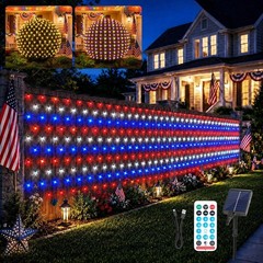 Waterproof 240 LED Net Lights – Red White Blue & Warm White for Every Occasion