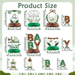 Duck Hunting Baby Shower Honeycomb Centerpieces – 12P Summer Mallard Duck Par…