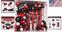 Birthday Party Decorations Kit Balloons Banner Fringe Curtains for Men 106Pcs