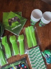 Video Game Party Supplies – Gaming Themed Birthday Party Supplies Serves 16