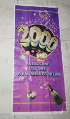 Y2K New Year 2000 Party Banner, Vintage «Welcome to the New Millenium» NYE Decor