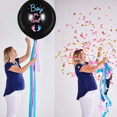 27Pcs Gender Reveal Balloon Kit, 2Pcs 36″ Thickened Balloons with Pink Blue Ball