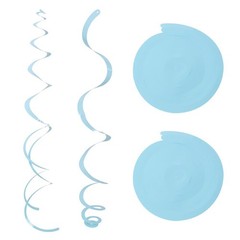 Macaron Rainbow Pastel Foil Hanging Swirl Party Spiral Streamer Decor 36 PCS